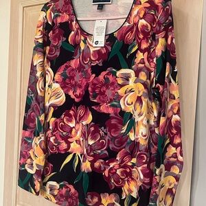Karen Scott Multicolor Floral Blouse